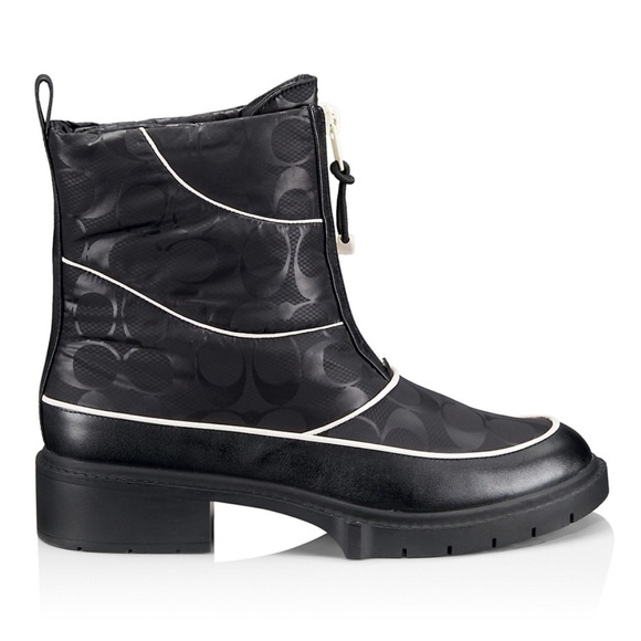 COACH Leona Monogram Nylon Ankle Boots - Picture 4 of 16